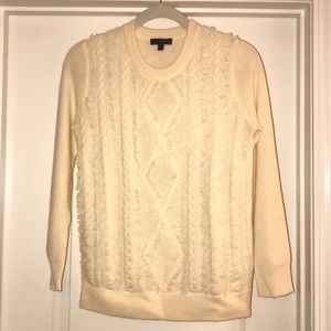 Jcrew cable stitched crew neck sweater